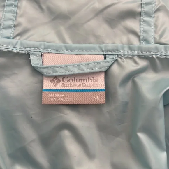 Columbia womens windbreaker, pale blue and grey - Picture 5 of 5